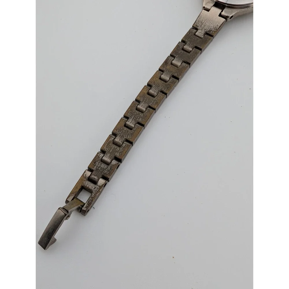 Vtg America Perry Ellis Watch Women 19mm‎ Silver Case 6